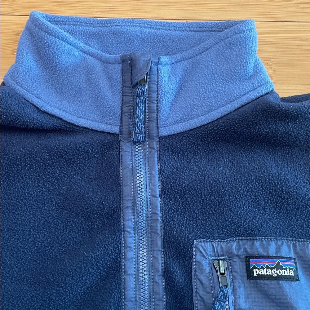 Patagonia Kids' Microdini 1/2-Zip Pullover Size 6 Blue Grey Fleece